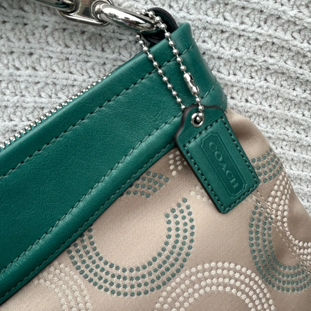 Coach Ashley Opt Art Hippie Tan/Green Convertible Crossbody